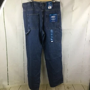 Rugged Wear Men’s Cotton Loose Fit Carpenter Heavyweight Jeans Sz. 38x36 NWT - Picture 1 of 13
