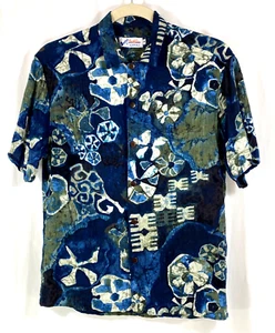 Camisa Tropical Jams World Tina Tiare Patrón Costa Hawaii Azul Marino Para Hombres M - Imagen 1 de 8