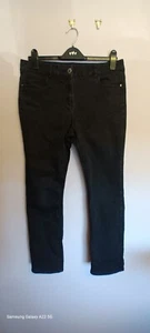 George UK14/L29 mid rise black jeans with stretch, great used condition - Picture 1 of 10