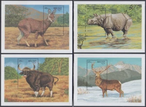 BUTÁN Sc #930,3,5,8MNH X 4 S/S DE VIDA SILVESTRE EN PELIGRO DE EXTINCIÓN de ASIA - Imagen 1 de 1
