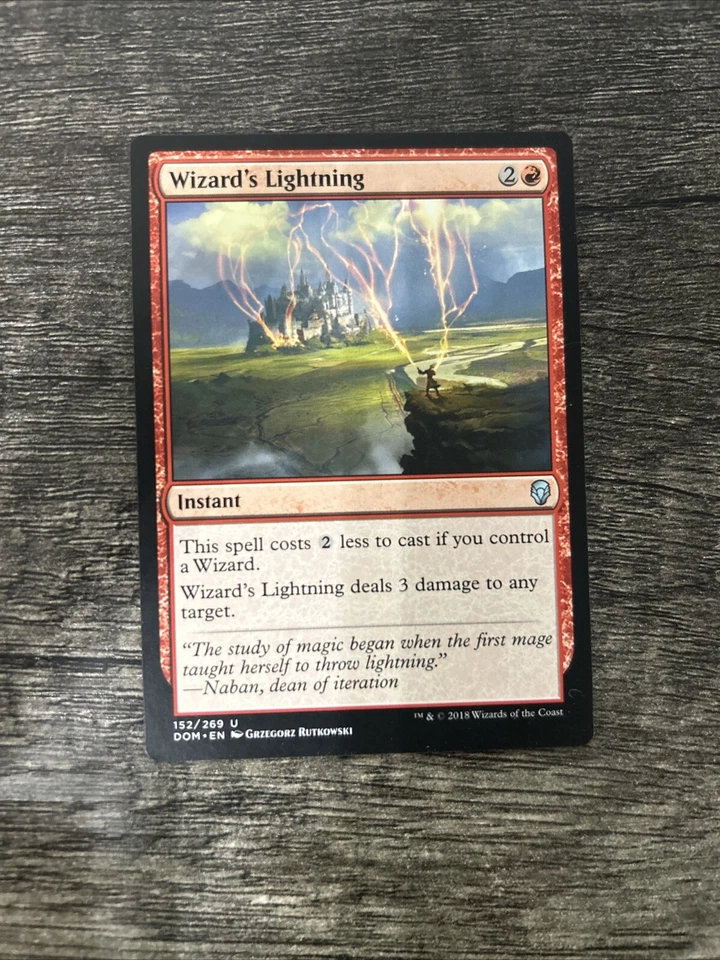MTG 1x Wizard's Lightning x1 LP Dominaria - Image 1 of 1