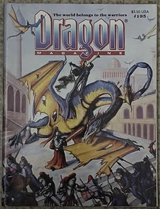 Vintage 1993 TSR Dragon Magazine #195 Dungeons and Dragons VFG Condition - Picture 1 of 4