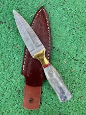 8.5” HANDMADE DAMASCUS Steel HUNTING Dagger Double Edged Fixed Blade Knife