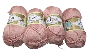 Alize Diva Silk Effect Yarn New Color 363 Lot 757200 100% Microfiber Acrylic - Picture 1 of 6