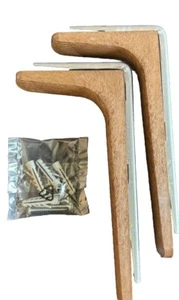 Regalhalter Set 24cm für Möbel / Traglast 35kg / Aus Kunststoff „dunkle Eiche“ - Bild 1 von 5