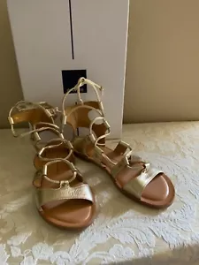 SUPER HTF & Cute! Dolce Vita sz 6 gold Jasmyne gladiator lace up sandals NIB - Picture 1 of 9