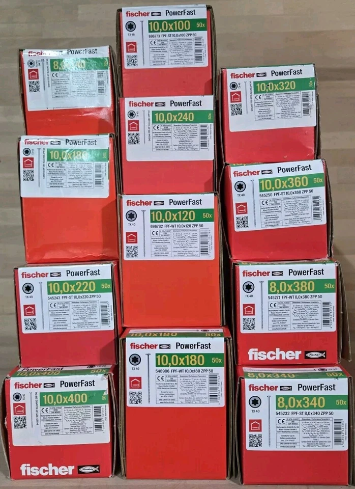 10/20/50 kg Restposten FISCHER TORX  Holz-/ Spanplattenschrauben PowerFast - Bild 1 von 4
