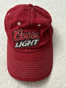 Coors Light Red Cap Hat Adjustable Strap - Picture 1 of 4