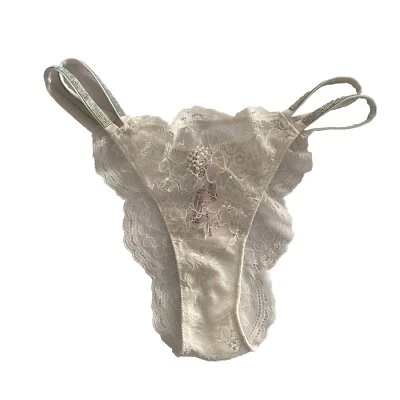 Victorias Secret Very Sexy Coconut White Double Shine Strap Brazilian Panties S - Image 1 of 4