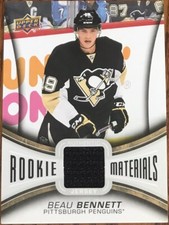 2013-14 Upper Deck Rookie Materials Beau Bennett RM-BB Pittsburgh Penguins