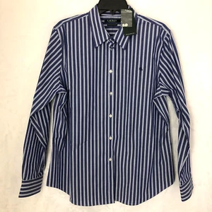 Lauren Ralph Lauren Oberhemd Herren XL dunkelblau gestreift Stretch - Bild 1 von 12