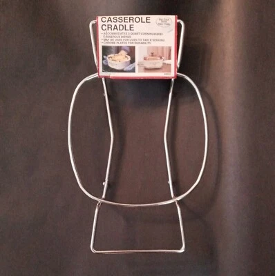 Vintage Corning Revere Casserole Cradle Metal Dish Carry Holder #80023 ~ 3 Qt - Изображение 1 из 4