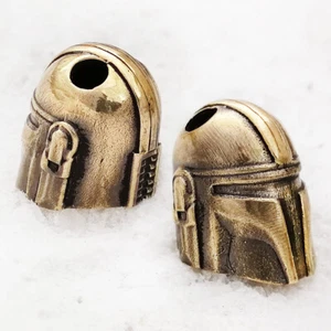 EDC Paracord Bead Beads Charm MANDALORIAN HELMET STAR WARS Bracelet KeyChain - Picture 1 of 6