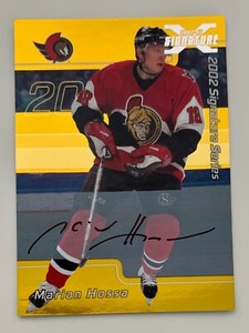 2001/02 Be A Player Signature Series Gold #020 Marian Hossa Autographed