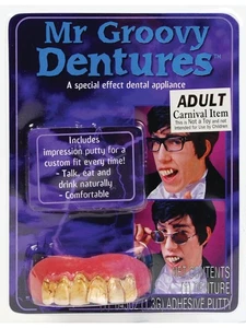 AUSTIN POWERS MR GROOVY Zahnersatz Halloween Kitt Custom Dental Fit Erwachsene Zähne - Bild 1 von 2