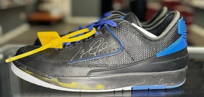 Size 11 - Off-White x Air Jordan 2 Retro SP Low Black Varsity Royal - Imagem 1 de 4