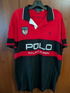 Herren Ralph Lauren Poloshirt Alpine XL Classic Fit Schwarz Rot Kurzarm - Bild 1 von 10