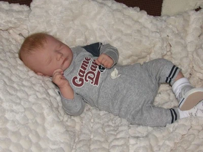 Big Baby Realborn Ethan Asleep, 21" 5 libras 13 OZ. Certificado de autenticidad Foto 1 de 4