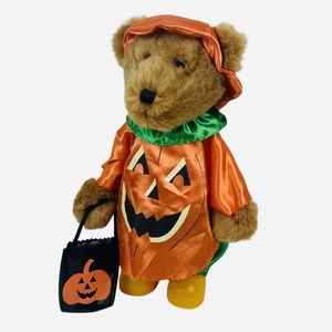 RARO Oso de Peluche Calabaza Dan Dee Halloween Truco o Trato Peluche Cuerpo Duro - Imagen 1 de 18