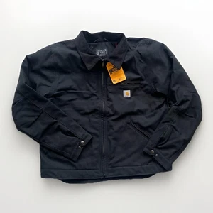 Carhartt Herren Duck Blanket-Lined Detroit Jacket Black Large Barn Jacket OJ3828 - Bild 1 von 11