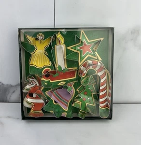 Fox Run 7-Piece Holiday Cookie Cutter Set Santa Angel Star Candle Tree Bell Cane - Picture 1 of 12