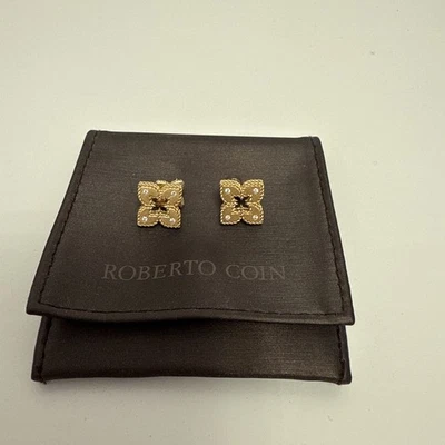 Pendientes Roberto Coin Pequeña Princesa Veneciana Oro 18k Minorista Actual $2750 Foto 1 de 4