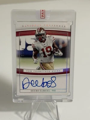 DEEBO SAMUEL 2019 NATIONAL TREASURES ROOKIE SIGNATURES AUTO SILVER #10/10 - Image 1 of 2