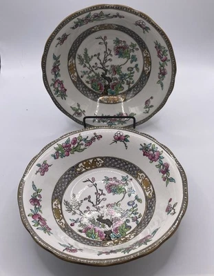 2 Minton Indian Tree Bowls ~ Vintage 6.5–6.75” ~ 1911 Impressed Mark England - Image 1 of 4