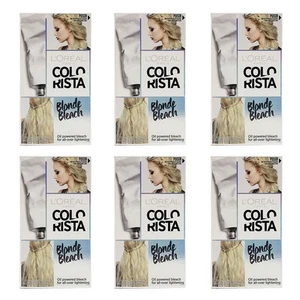 6PK Loreal Paris Colorista Home DIY Hair Bleaching/Lightening Kit Blonde Bleach - Picture 1 of 5