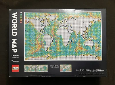 DAMAGED BOX LEGO Art World Map 31203 Retired RARE - Image 1 of 4