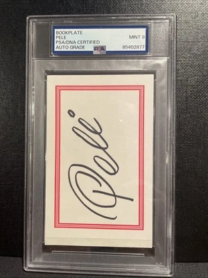 Pele Signed Bookplate Soccer Legend HOF Brazil World Cup PSA/DNA Auto Gem Mint 9 - Image 1 of 4