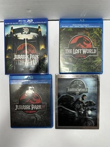 Jurrasic park blueray lot of 4 movies jurassic park 1, 3, world, and lost world - Foto 1 di 15
