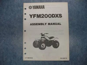 YAMAHA 1986 YFM200DXS SET UP ASSEMBLY MANUAL YFM200 DXS YFM 200 DXS 86 - Picture 1 of 5