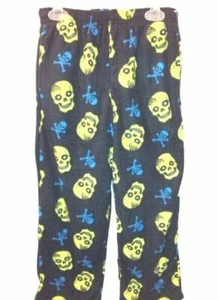 OPEN TRAILS - Boys Youth "Medium" Sleepwear Pants Black Skelton - Picture 1 of 2