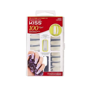 Kiss 100 Tips Falsche Nagel Set, Curve Overlap Style, lange Länge, langlebige Fak - Bild 1 von 12