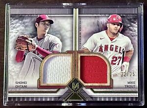 2023 Topps Museum Collection Mike Trout Shohei Ohtani Dual Patch Relic #/25