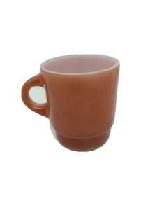Anchor Hocking Fire King Red / Orange Coffee Mug Cup Vintage Stacking Tea Cup - Picture 1 of 7