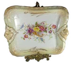 Wiltshaw & Robinson Carlton Ware Entree Dish Floral Decoration c1900 - #1 - Picture 1 of 9