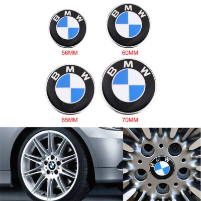 4x 56/60/65/70mm Auto Nabenkappen Sticker Nabendeckel Emblem Aufkleber Für BMW