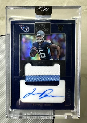 2024 Panini ONE  TREYLON BURKS  /99 (RC)  "3-Color RPA"  TENNESSEE  TITANS - Image 1 of 3