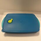 Tupperware Teal Rock N Serve 3 Section Divided Dish Container Microwavable