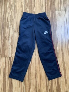 Nike Tapered Leg Sweatpants Navy Blue and Red Boys Size 4XS 3-4 Yrs New - Picture 1 of 3