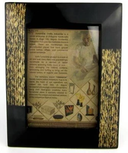Tumandok Crafts Black Photo Picture Frame Handmade Artwork Unique Philippines - Picture 1 of 9