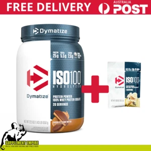 Dymatize Iso 100 Hydrolyzed Whey Protein Isolate Chocolate Peanut Butter 20 srv - Picture 1 of 8