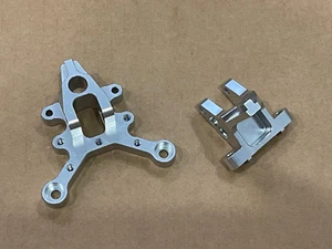 Soporte central de aluminio frontal + montaje trasero para Arrma 1/7 Big Rock 6s BXL Sil - Imagen 1 de 4