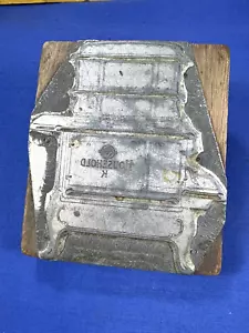 C.1910 Printer Letterpress Block w/ COOKSTOVE, Household Stove 4 3/8" x 3 3/16" - Picture 1 of 8