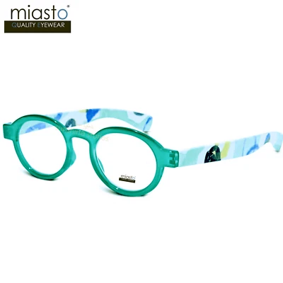 GAFAS DE LECTURA REDONDAS OVALADAS MIASTO COLOR VERDE~MEDIANAS~CANTIDAD RX HECHAS EN TAIWÁN+4,00 Foto 1 de 3