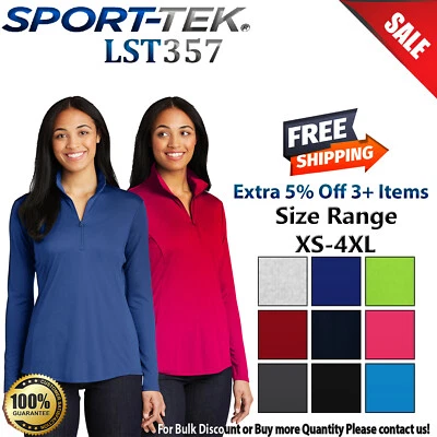 Sport-Tek LST357 Womens Long Sleeve Lightweight Competitor 1/4 Zip Pullover - Image 1 of 3