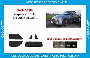 pellicole oscuranti vetri daihatsu copen 2p dal 2003 al 2004 kit completo - Imagen 1 de 1