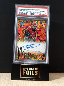 2024 Bowman Best U Trevor Etienne Obras Maestras Auto-Naranja Geométrico PSA 10 - Imagen 1 de 2